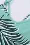 Дамски потник в синьо-зелено с тропически принт и регулируеми презрамки, снимка 5