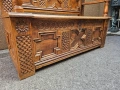 Уникална ретро пейка с дърворезба, снимка 2