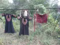 Автентични носии (Саи / Клашници) и рядка бебешка люлка (Цедилка) – Разлог/Пирин, 1890-1910 г., снимка 8