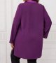 Стилна луксозна красива дълга туника/тип риза с високи странични цепки и свалящи се ръкави в лилаво, снимка 2