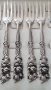 Винтидж комплект 12 бр красиви десертни вилици от сребро 800 проба, снимка 4