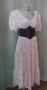 3XL Розова дълга рокля с къс ръкав , снимка 3