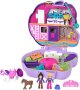 Игрален комплект Polly Pocket Jumpin' Style Pony - Пони с 2 мини кукли и 12 аксесоара / Mattel, снимка 1 - Кукли - 40972210