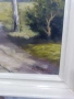 Стара маслена картина "Пейзаж с брези" – 78х59 см | Подписана, снимка 5