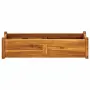 vidaXL Градинска повдигната леха, акациево дърво, 100x30x25 см, снимка 4