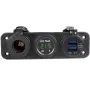 Панел 3 в 1 с волтметър два QC3.0 USB порта и 12V гнездо, снимка 1