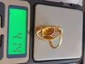 Дамски златен пръстен 14к с цитрин,арт деко, снимка 9