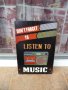 Не забравяйте да слушате музика касетофон касетка метална табела, снимка 1