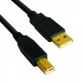 Кабел USB2.0 към USB Type B 3m Черен High Grade GOLD plated VCom SS001296 Cable USB - USB Type B M/M