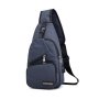 Удобна многофункционална чанта/раница през рамо с USB - BAG105 - цвят: Черен, Сив, Син, снимка 2
