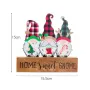5332 Дървена коледна украса Гномчета Home Sweet Gnome, снимка 5