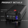 Преносим джъмп стартер с батерия 4000A / 26800mAh бустер, захранваща батерия..., снимка 6