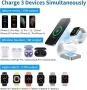 3 в 1 стойка за безжично зареждане Y36 за iPhone, Apple Watch, Airpods, снимка 3
