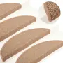 vidaXL Изтривалки за стълби, 15 бр., 56x17x3 см, светлокафяви, полукръгли, снимка 2