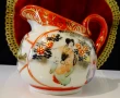 Кана,каничка японски порцелан Kutani-yaki,синигер,гейши,злато. , снимка 1