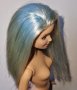 реставрирана оригинална кукла Барби със синкава коса, снимка 2