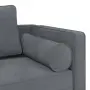 vidaXL Кушетка с възглавници, тъмносива, кадифе, снимка 6