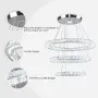 Полилей с LED 3 пръстена и кристални елементи, 50×40×30 см, снимка 3