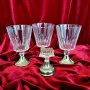 Антикварнини френски кристални чаши и печат Франция, снимка 1