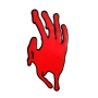 6152 Силиконов стикер Кървава ръка за Хелоуин декорация, снимка 3