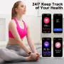Смарт часовник Fempoin – 1,47" HD, 24 спортни режима, IP68, снимка 5