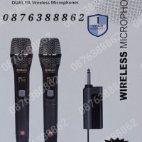 Професионални безжични микрофони-2бр., Метална решетка, 6.35 мм,USB,UHF, снимка 3 - Микрофони - 39459502