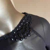 Дамска елегантна черна блуза с камъни !, снимка 6 - Блузи с дълъг ръкав и пуловери - 42402133