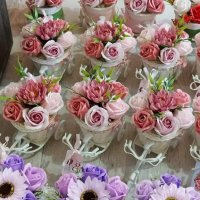 Декоративни колела със сапунени цветя, снимка 4 - Подаръци за жени - 39639620
