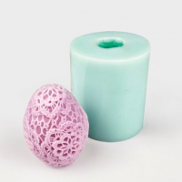 3D цяло дантелено яйце силиконов молд форма калъп за свещ гипс шоколад и др декор, снимка 2 - Форми - 36350493