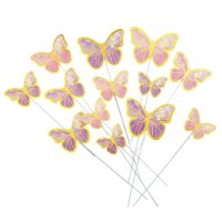 10 броя топери стикери пеперуди на клечка декорация за торта , снимка 4 - Други - 44198892