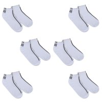 Памучни къси бели чорапи - 12 чифта, снимка 1 - Мъжки чорапи - 41504076