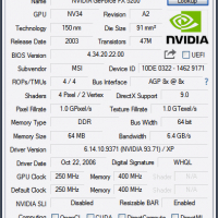Видео карта NVidia GeForce 4 MSI FX5200 (MS-8917 VER 2.10 ) 64MB DDR 64bit AGP, снимка 9 - Видеокарти - 36245299