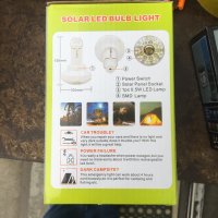 Соларна акумулаторна лампа Led Bulb Light SMD Lamp EP-022, снимка 3 - Къмпинг осветление - 41646937