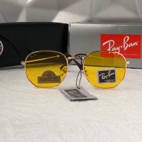 Ray-Ban Hexagonal RB3548 дамски мъжки слънчеви очила унисекс  жълти прозрачни , снимка 4 - Слънчеви и диоптрични очила - 41730834