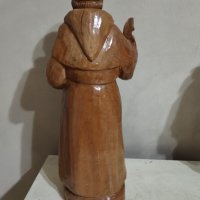 Стара дървена статуетка, снимка 5 - Антикварни и старинни предмети - 44251956
