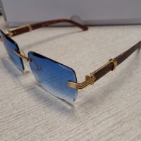 Сини очила без рамки 2023, снимка 1 - Слънчеви и диоптрични очила - 40315150