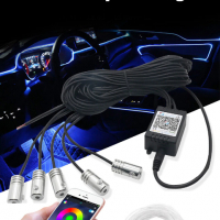 Интериорно /Амбиентно LED Осветление с Bluetooth контрол от телефона за Автомобил, снимка 1 - Аксесоари и консумативи - 36503472