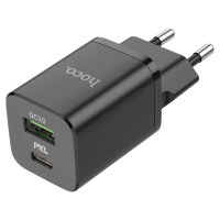 Зарядно устройство USB-A, USB Type-C, QC 3.0, PD 30W, 3.0A – Black, снимка 1 - Оригинални зарядни - 42339019