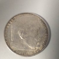 Монета, 2 Reichsmark Paul von Hindenburg 1938, снимка 2 - Нумизматика и бонистика - 38849902