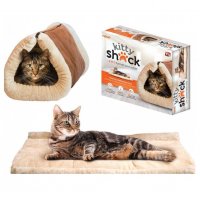Kitty Shack Легло и къщичка тунел за котки и домашни любимци 2 в 1, снимка 2 - За котки - 34763510
