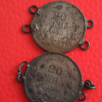 Български монети 2 бр 20 лв 1930 г 26685, снимка 1 - Нумизматика и бонистика - 36355710
