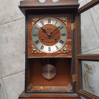 Стар винтидж античен стенен часовник, снимка 2 - Антикварни и старинни предмети - 36206088