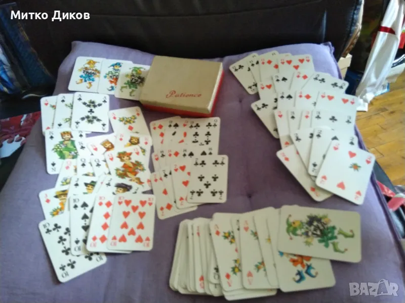 Patience маркови карти нови 2 чифта по 55карти малки 67х45мм, снимка 1
