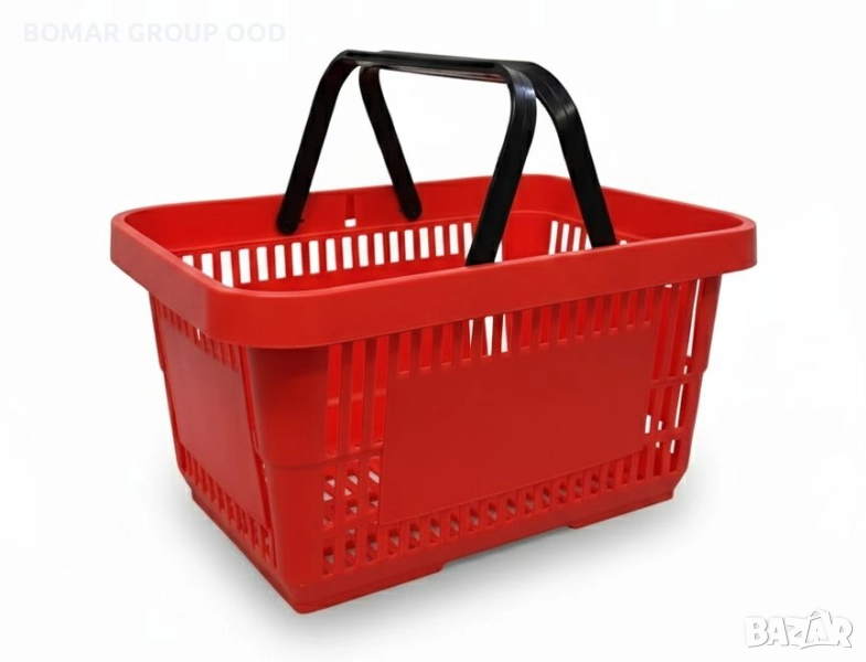 Пластмасова кошница 22 литра червен мат, снимка 1