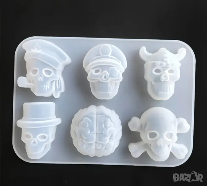Молд черепи пирати Хелоуин , снимка 1