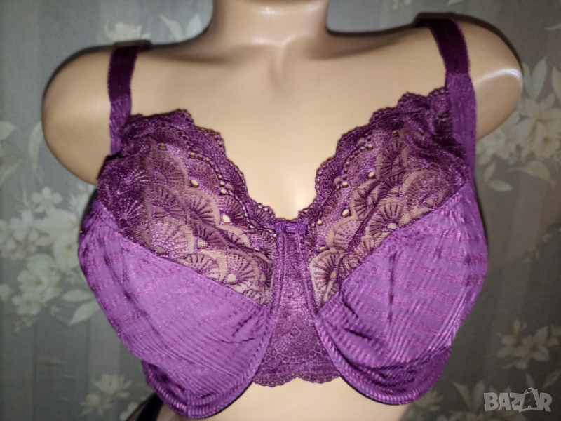 Mark&Spencer 90 G- Перфектен сутиен с меки чашки с банел в лилаво , снимка 1