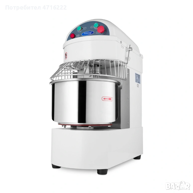 Професионална тестомесачка – 20 литра, 1,1 kW, с две скорости и капацитет до 13 кг тесто, снимка 1