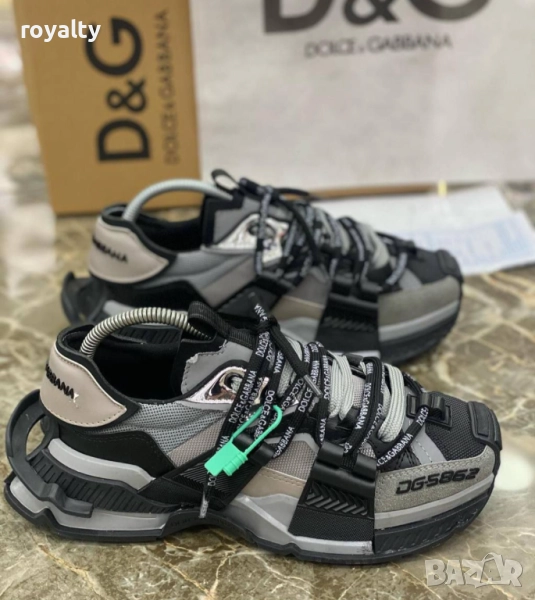 Мъжки Сникърси-Dolce&Gabbana- Черно и Сиво, снимка 1