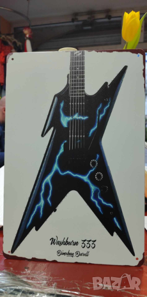 Washburn 333-Dimebag Darrell-метална табела(плакет), снимка 1