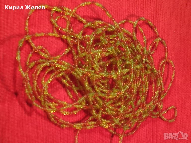 ХИЛЯДИ МЪНИСТА НАНИЗ НЕЖНО РЕТРО АРТ КОЛИЕ ОГЪРЛИЦА РЪЧНА ИЗРАБОТКА 19231, снимка 1